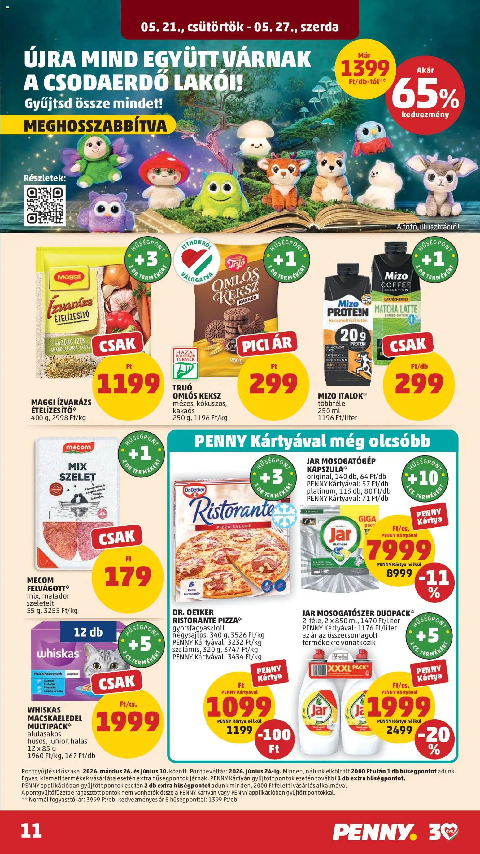 PENNY akciós ujság - amely érvényes a következő dátumtól: 21.05.2026 | Oldal: 15 | Termékek: Whiskas, Protein, Mosogatószer, Ételízesítő