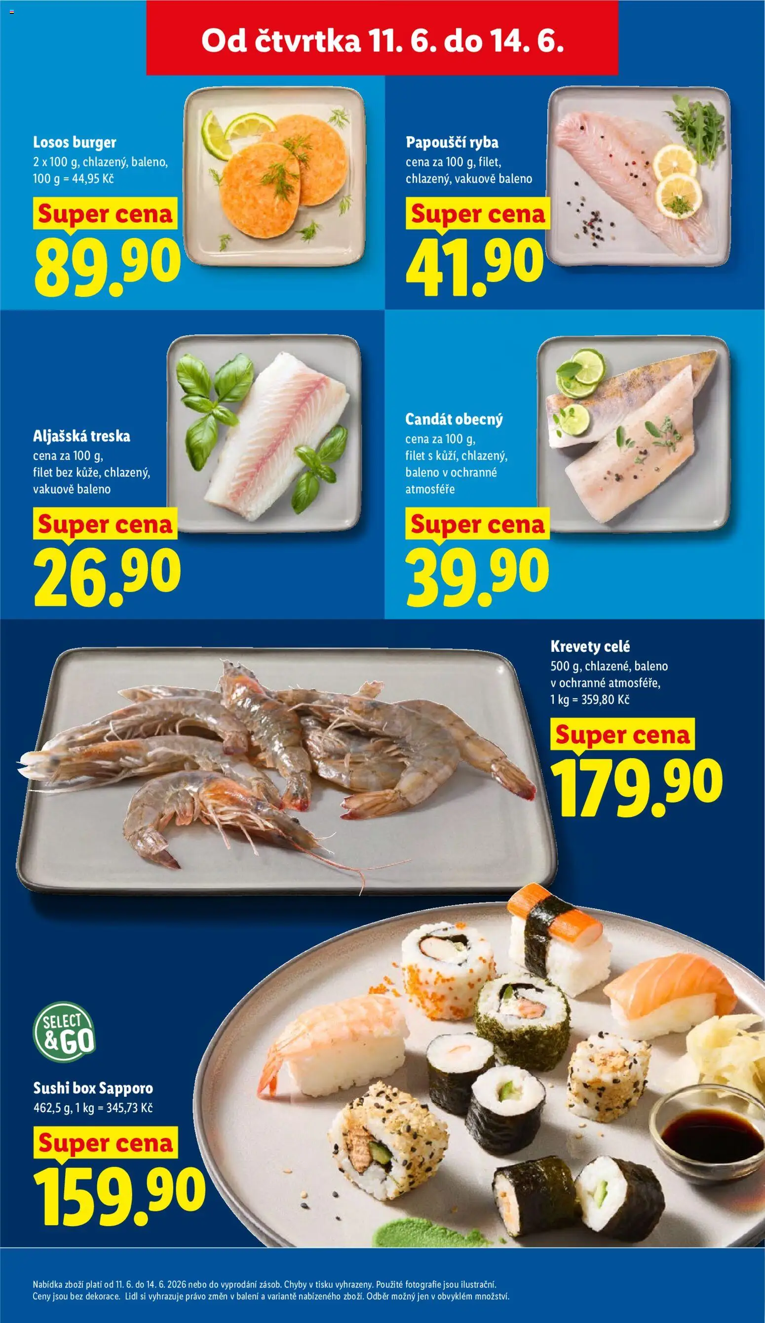 Lidl leták od 11.06.2026 | Strana: 15 | Produkty: Burger, Box, Sushi box, Candát