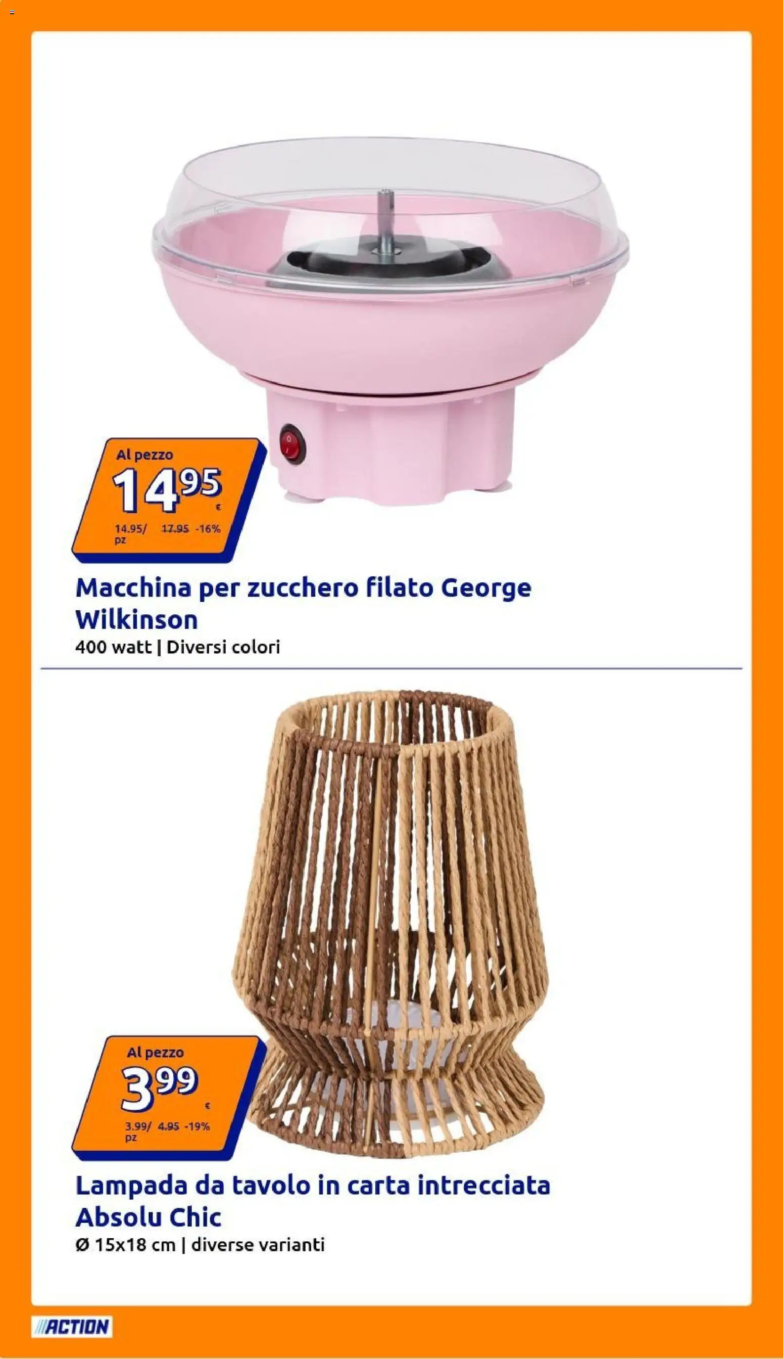Volantino Action del 22/07/2026 | Pagina: 26 | Prodotti: Zucchero, Tavolo, Lampada