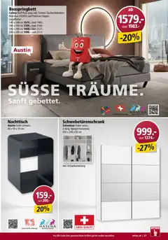 Otto's Aktionen Möbel-Gutschein ab 25.05.2026 gültig | Seite: 27 | Produkte: Nachttisch, Schwebetürenschrank, Spiegel, Boxspringbett