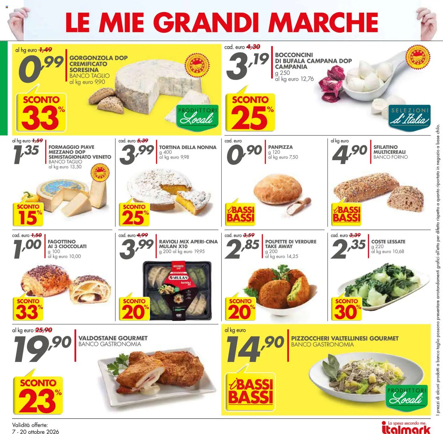 Volantino Italmark del 07/10/2026 | Pagina: 15 | Prodotti: Taglio, Formaggio, Ravioli, Polpette