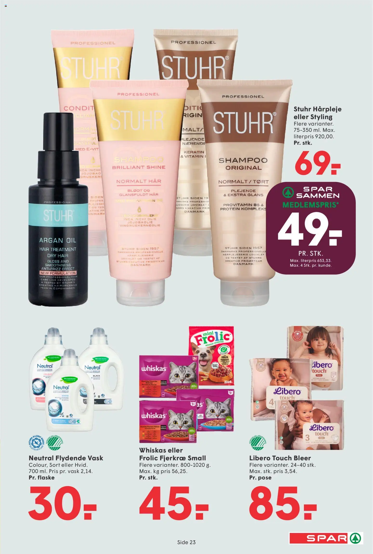 Spar tilbudsavis – gyldig fra 14/08/2026 | Side: 24 | Produkter: Shampoo, Olie