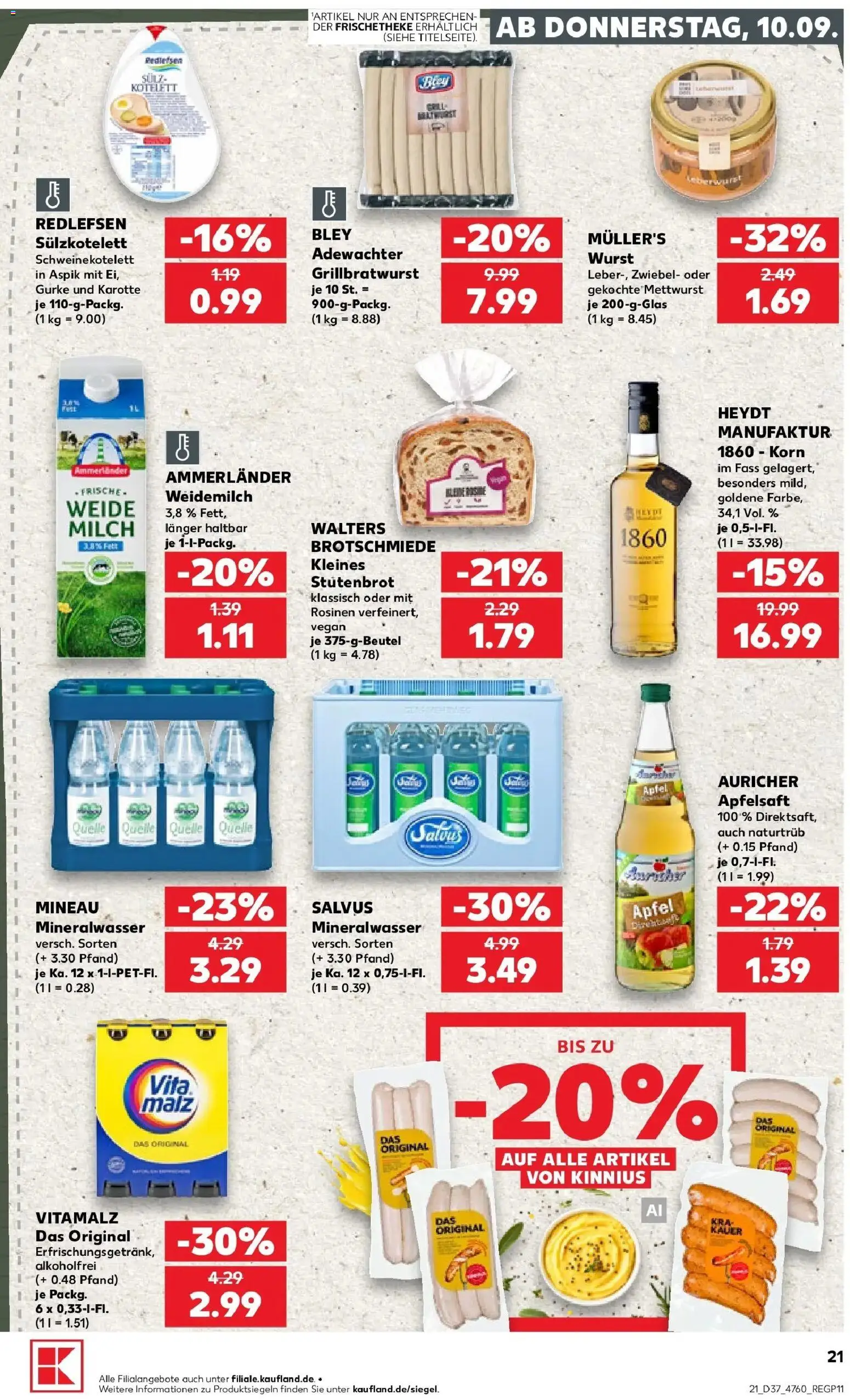 Prospekt Kaufland ab 07.09.2026 » Angebote Online zum Blättern | Seite: 30 | Produkte: Äpfel, Mineralwasser, Wurst, Karotte