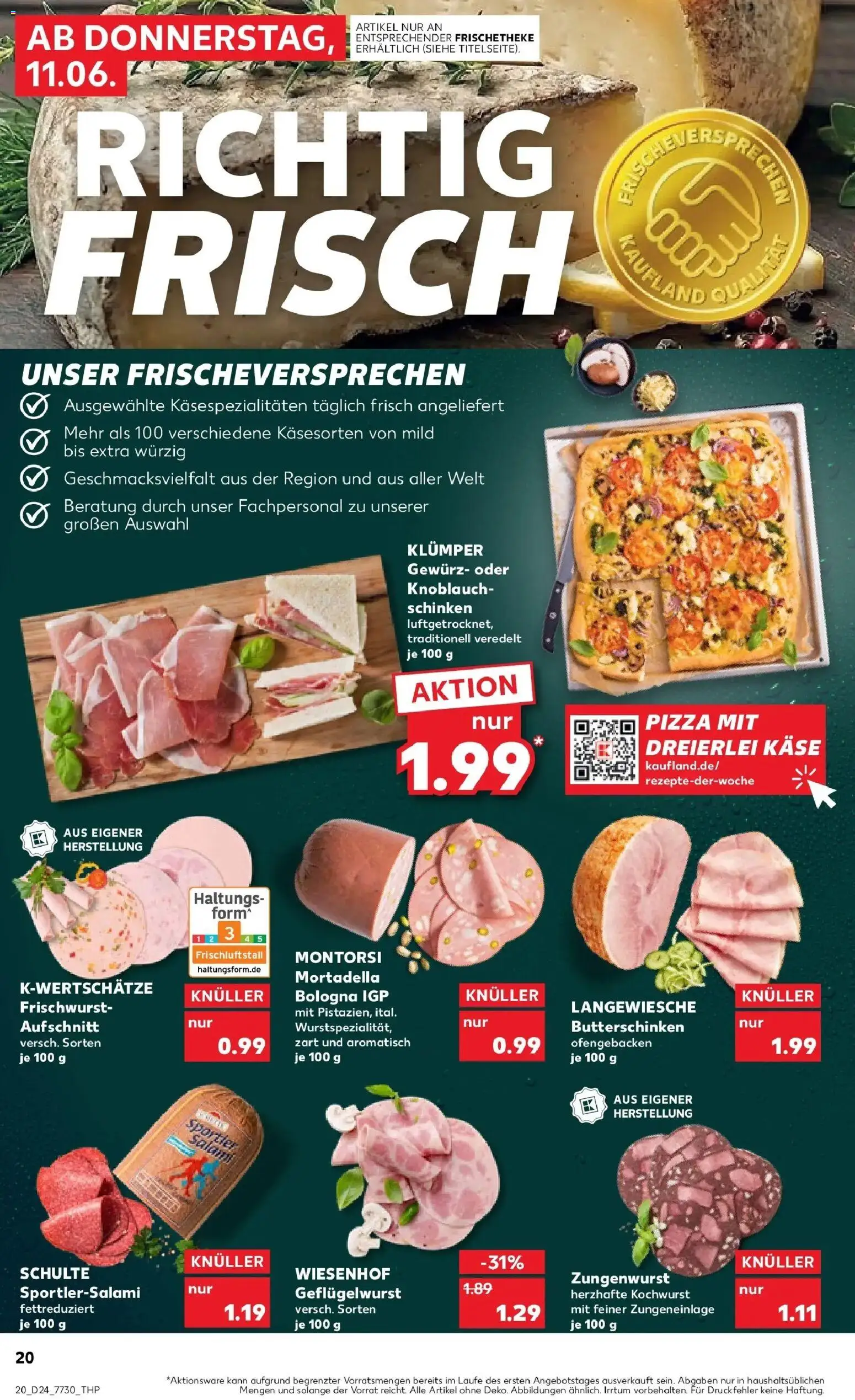 Kaufland Prospekt Dörfles-Esbach – gültig ab 08.06.2026 | Seite: 29 | Produkte: Knoblauch, Salami, Schinken, Pizza