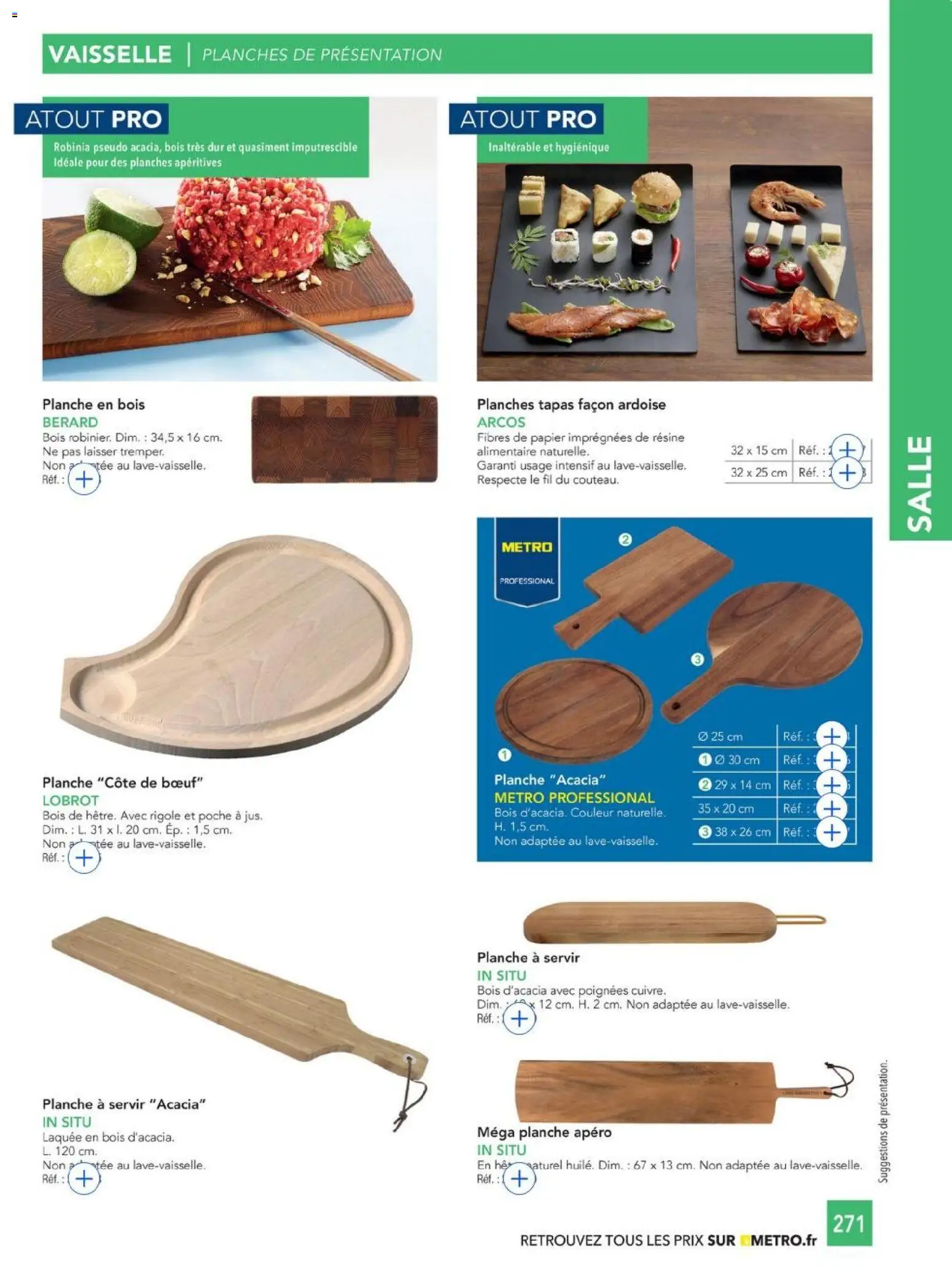 {H1} | Page: 271 | Produits: Vaisselle, Poignées, Côte de bœuf