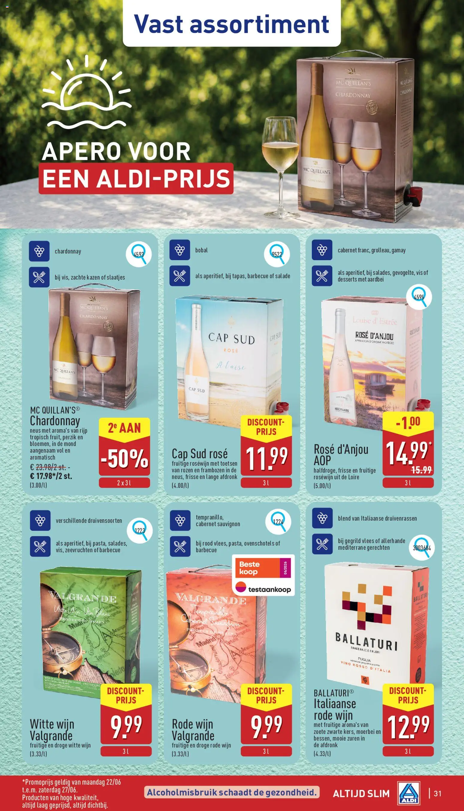 {H1} | Pagina: 31 | Producten: Wijn, Vis, Sós kalács, Salade