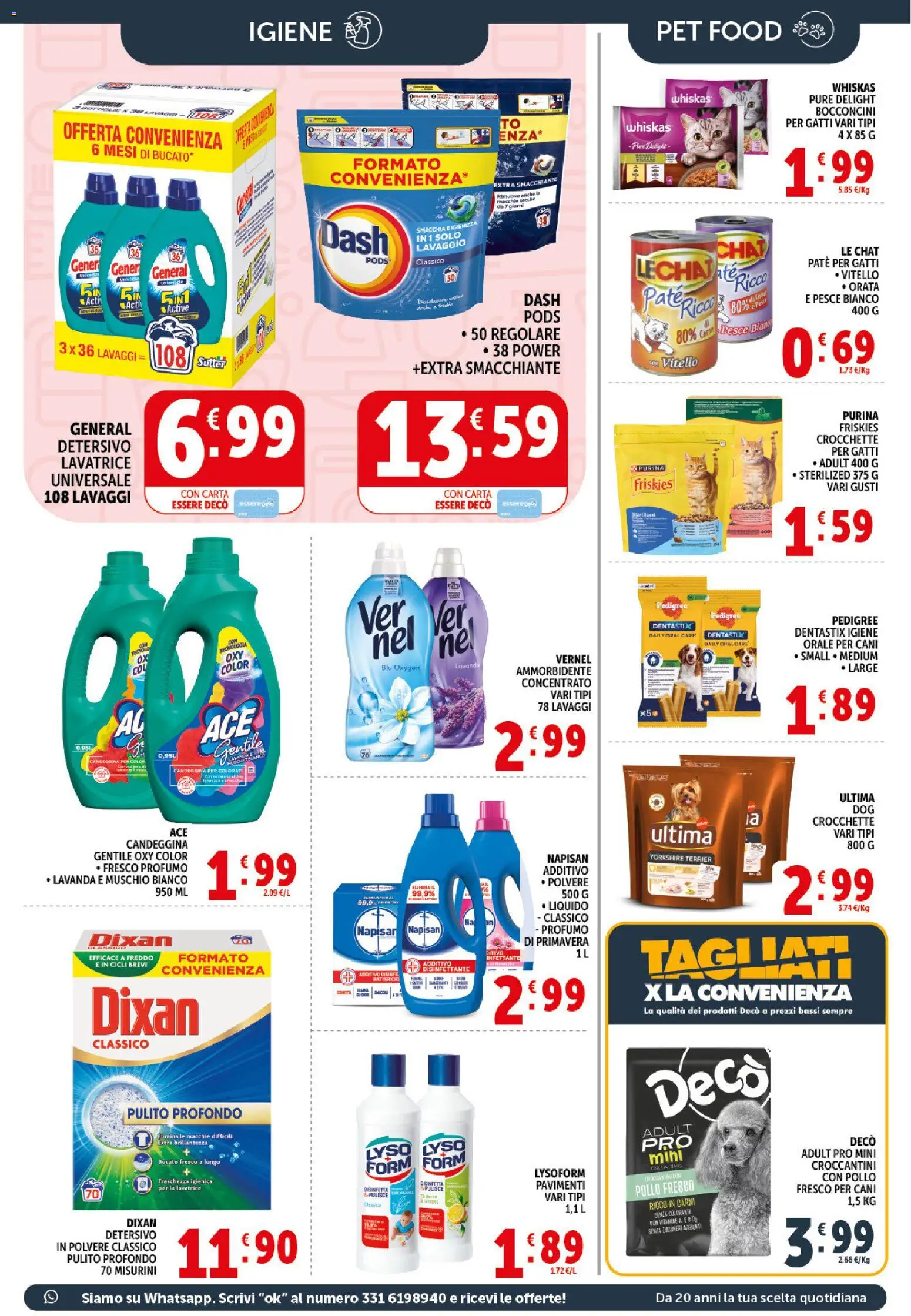 Volantino Decò del 21/08/2026 | Pagina: 19 | Prodotti: Ammorbidente, Pesce, Candeggina, Igiene orale