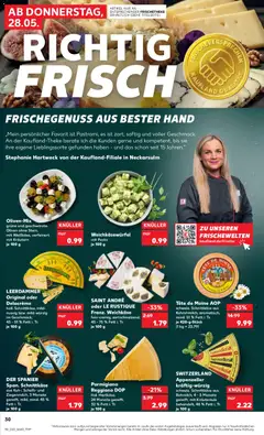 Náhled letáku Kaufland Německo leták od 28.05.2026 | Strana: 30 | Produkty: Pesto, Leerdammer, Tête de Moine