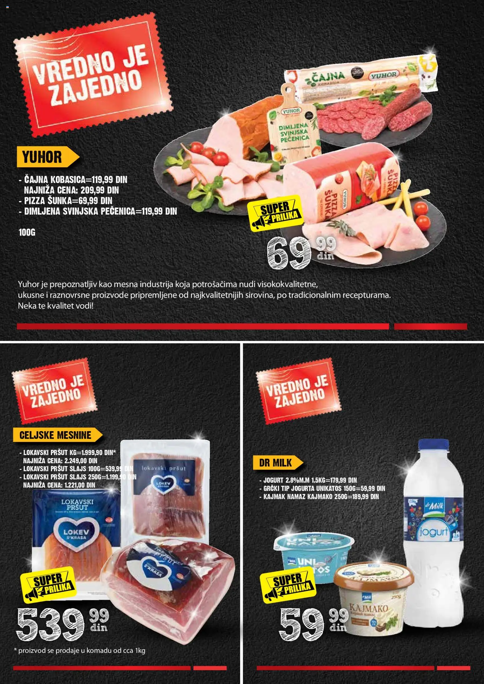 Idea katalog - važi od 09.07.2026 | Strana: 4 | Proizvode: Pršut, Jogurt, Pečenica, Kajmak