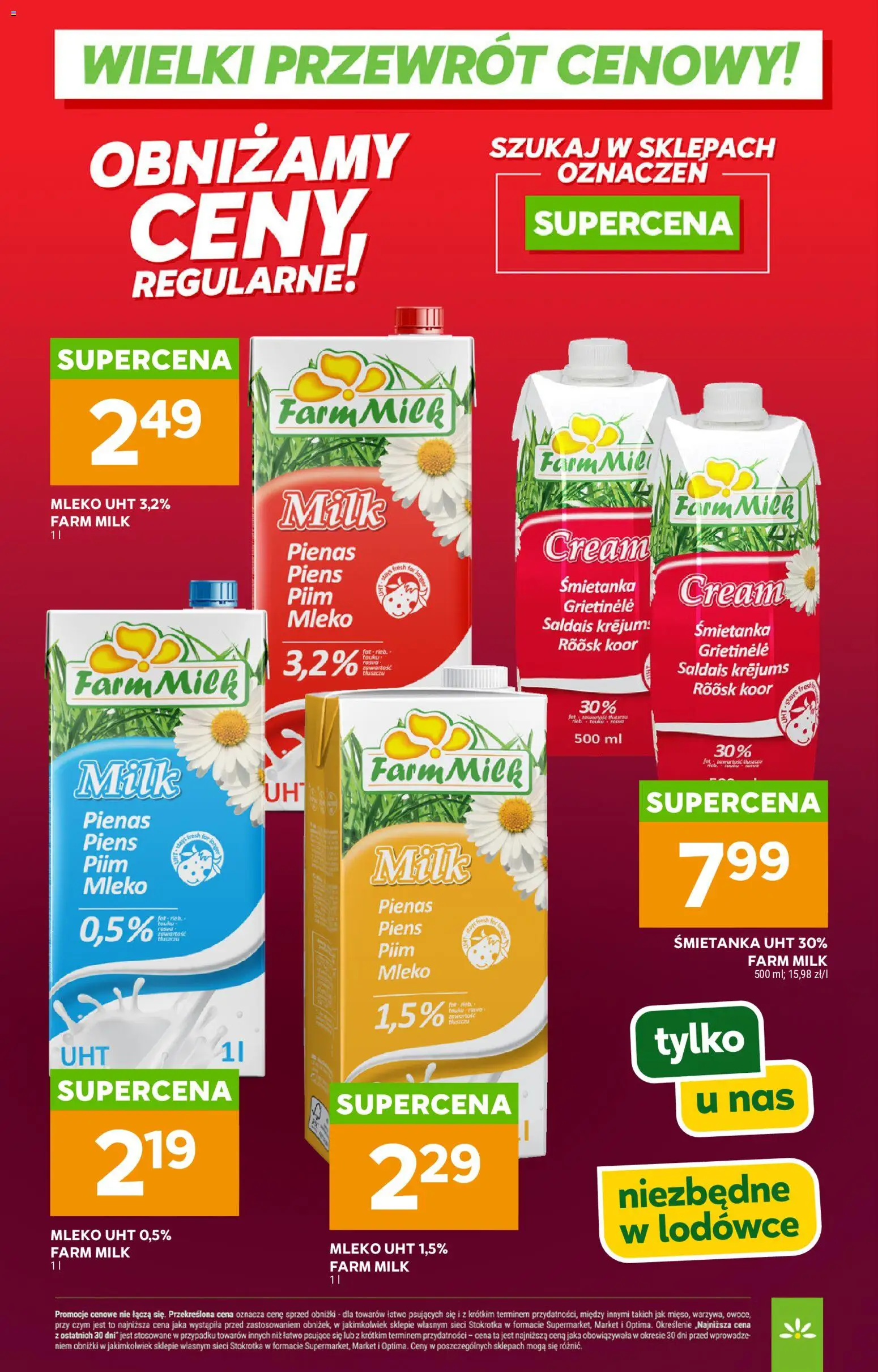Stokrotka gazetka - Wielki przewrót cenowy od 02.05.2026 | Strona: 13 | Produkty: Stokrotka, Mleko