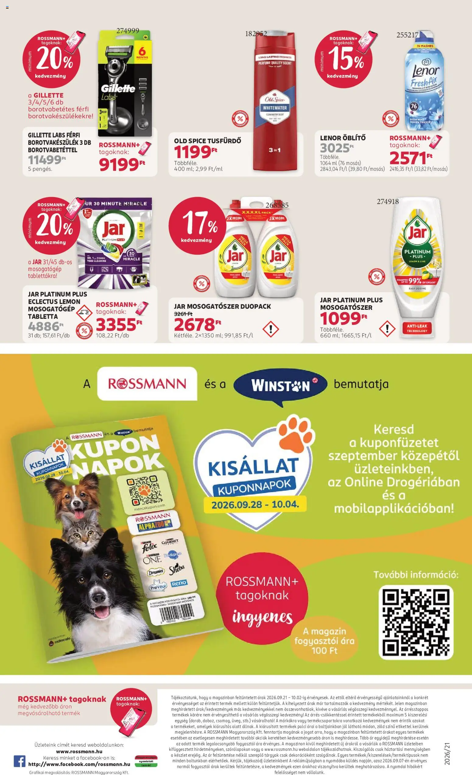 Rossmann akciós ujság - amely érvényes a következő dátumtól: 2026.09.21. | Oldal: 24 | Termékek: Gillette, Magazin, Gourmet, Mosogatószer