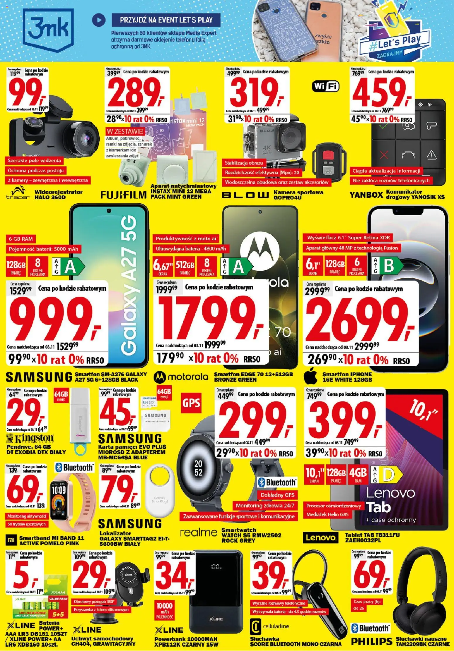 Mediaexpert promocje - Wielkie otwarcie Pobiedziska od 28.10.2026 | Strona: 4 | Produkty: Karta, Słuchawki, Folia, Smartband