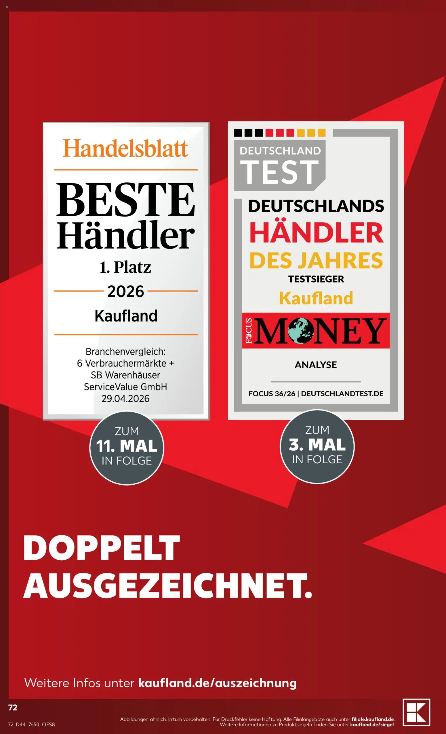 Kaufland Německo leták od 24.10.2026 | Strana: 72 | Produkty: Test