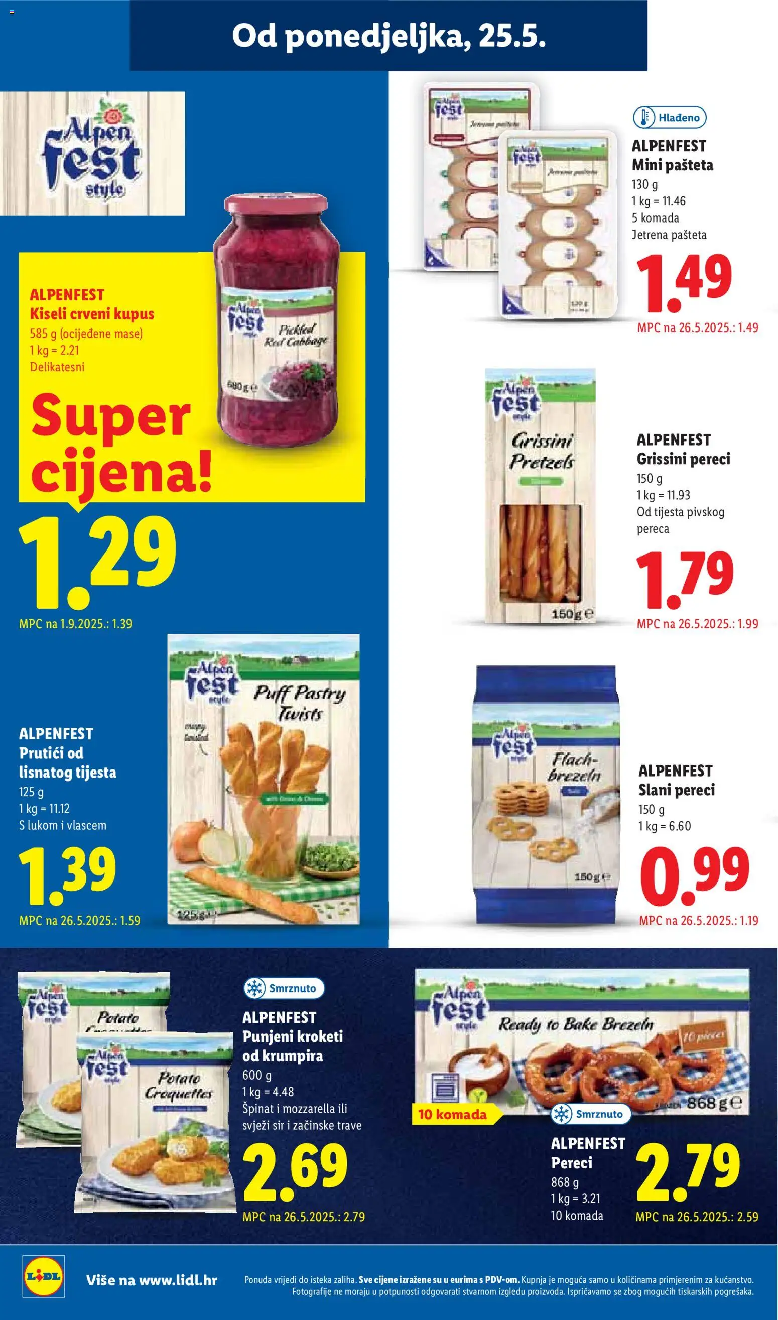 Lidl katalog | vrijedi od 25.05.2026 | Stranica: 14 | Proizvodi: Špinat, Mozzarella, Sir, Svježi sir