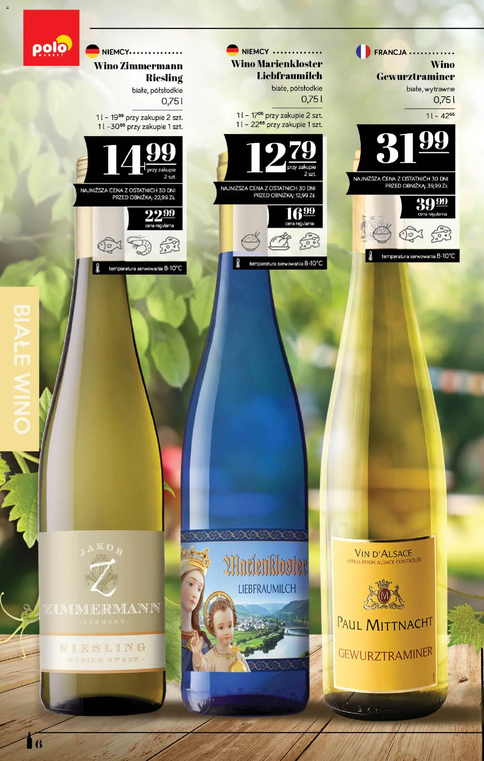 POLOmarket katalog - Alkoholi od 10.09.2026 | Strona: 6 | Produkty: Liebfraumilch, Riesling, Białe wino, Gewurztraminer