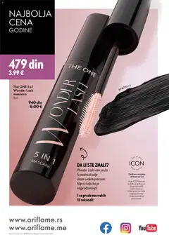 Oriflame katalog Maj 2026 - pregled Oriflame kataloga - važi od 13.05.2026 | Strana: 164 | Proizvode: Sto, Maskara