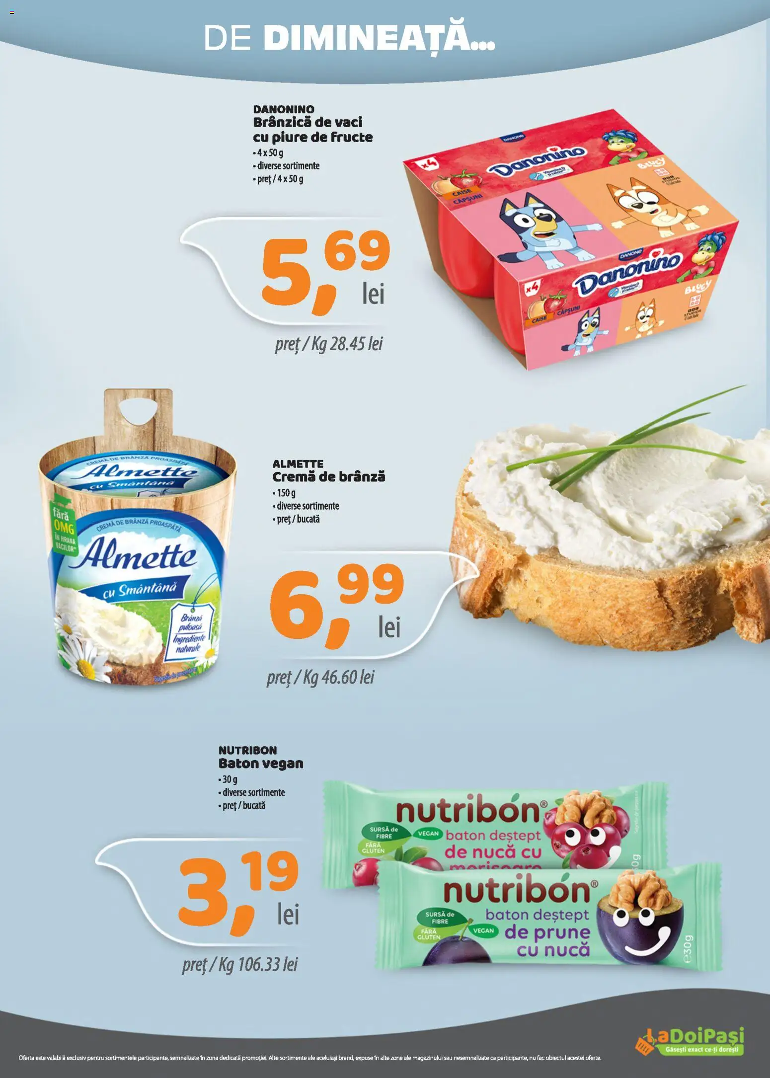 Noul catalog LaDoiPași – valabil de la 01.11.2026 | Pagină: 2 | Produse: Prune, Cremă de brânză, Smântână, Caise