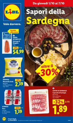 Anteprima del volantino Lidl volantino Sardegna valido a partire dal 01/10/2026