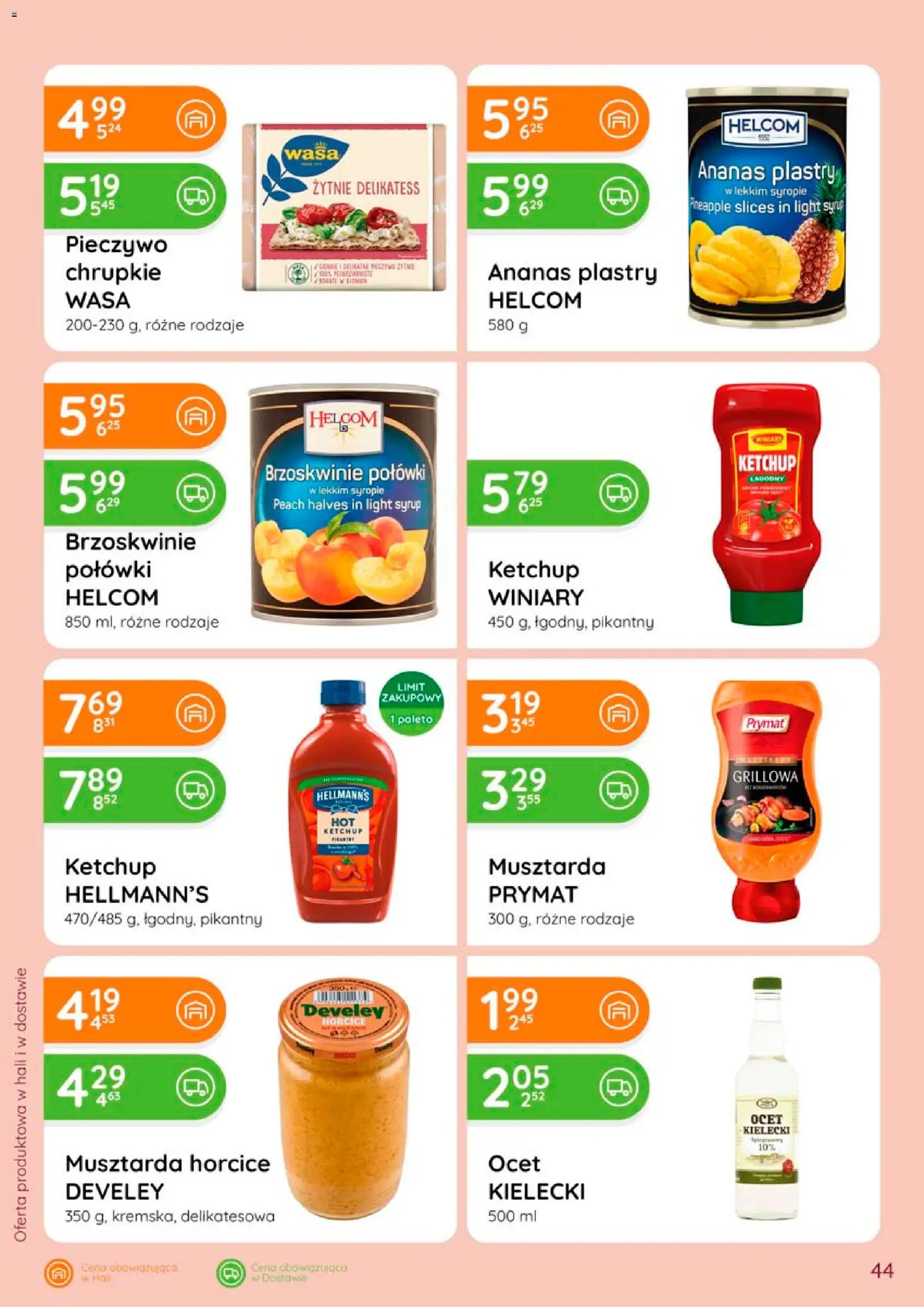 Eurocash gazetka od 28.05.2026 | Strona: 44 | Produkty: Pieczywo, Musztarda, Ananas, Brzoskwinie