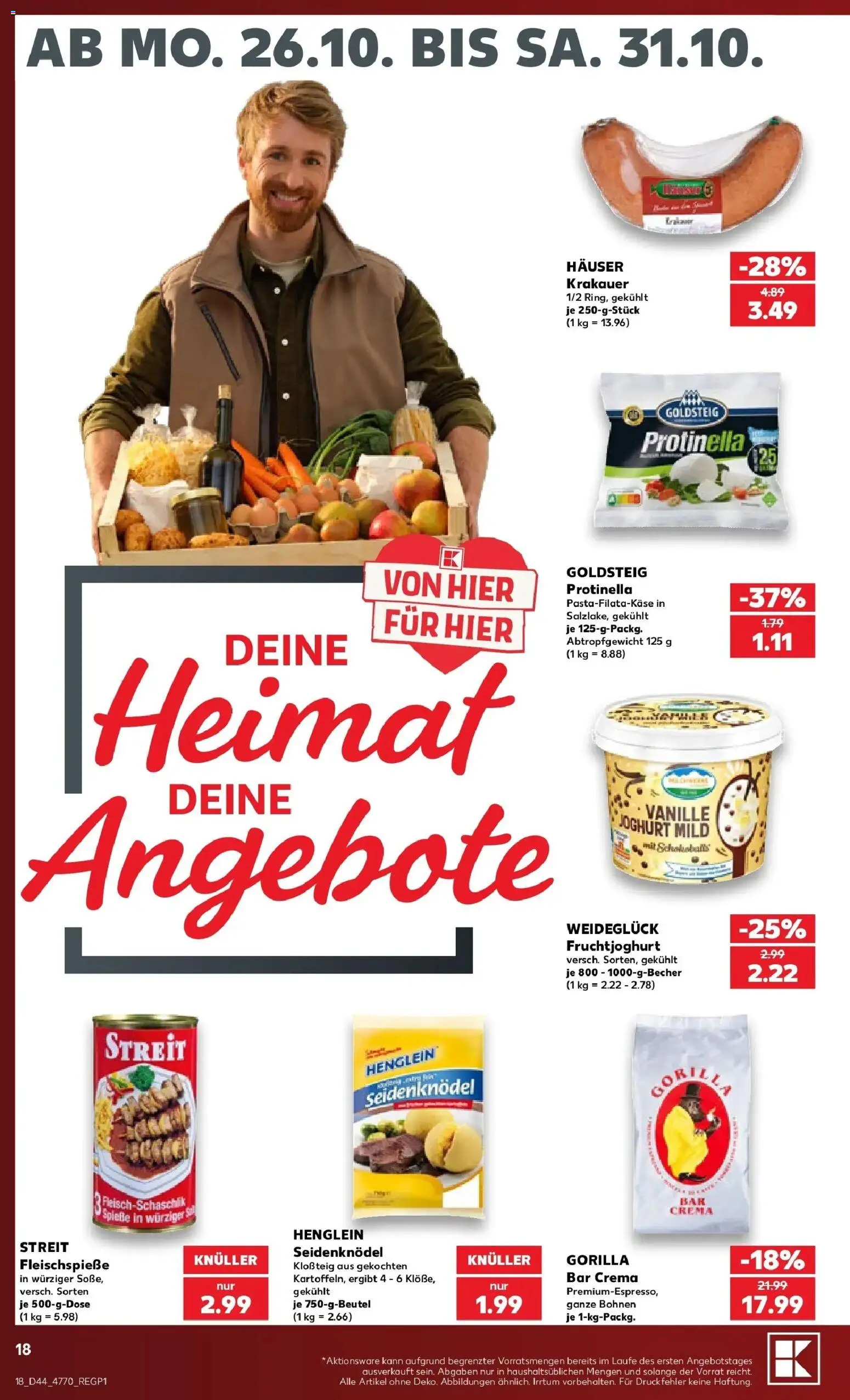 Prospekt Kaufland ab 26.10.2026 » Angebote Online zum Blättern | Seite: 22 | Produkte: Joghurt, Fruchtjoghurt, Vanille