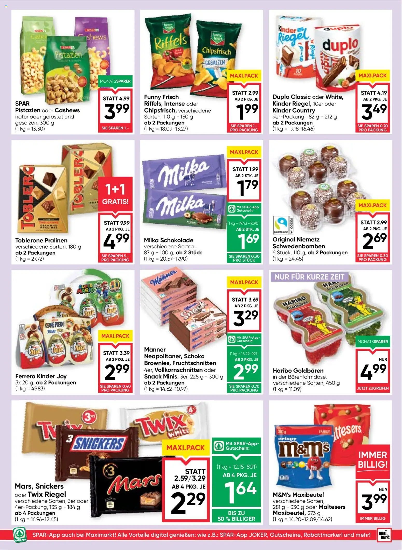 Maximarkt Flugblatt gültig ab 22.10.2026 | Seite: 11 | Produkte: Snickers, Schokolade, Geröstet