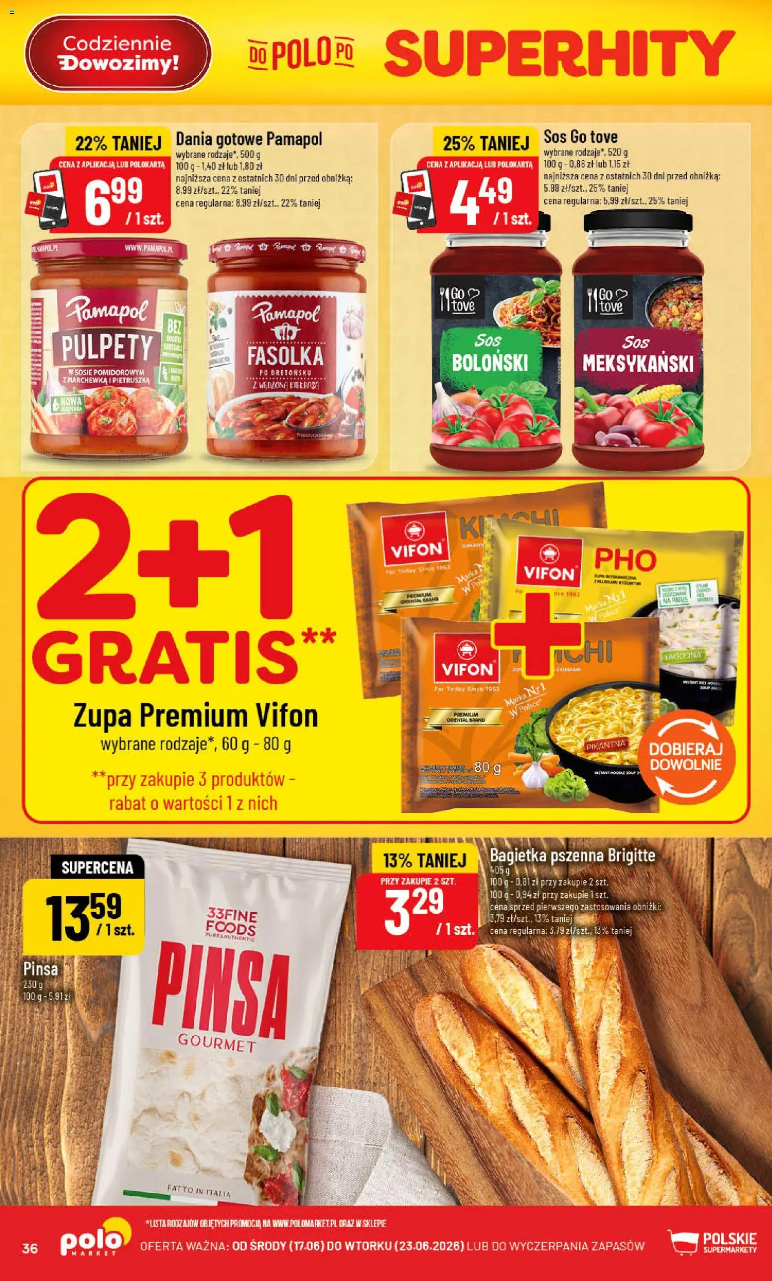 POLOmarket gazetka od 17.06.2026 | Strona: 36 | Produkty: Zupa, Marchewka, Sos, Dania gotowe