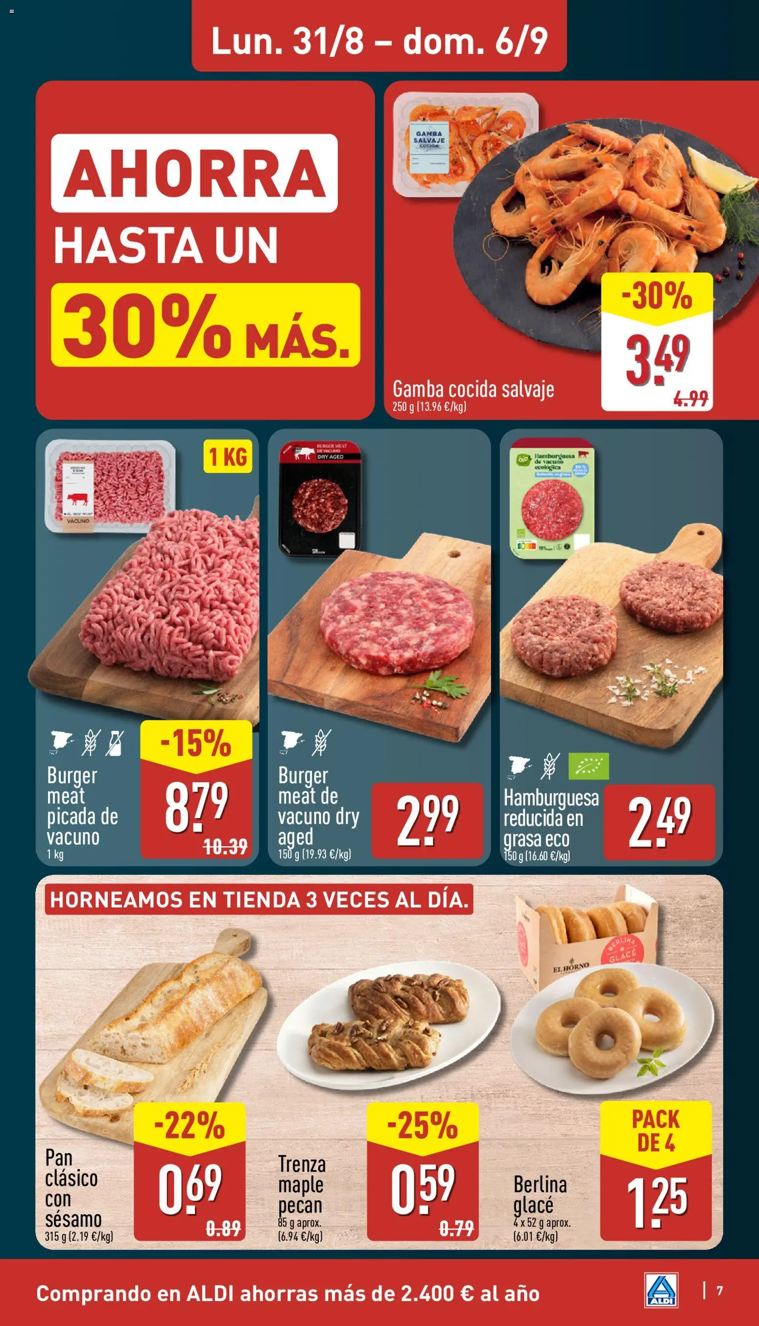 Aldi folleto Baleares │ válido desde el 31/08/2026 | Página: 7 | Productos: El horno, Horno, Hamburguesa, Sésamo