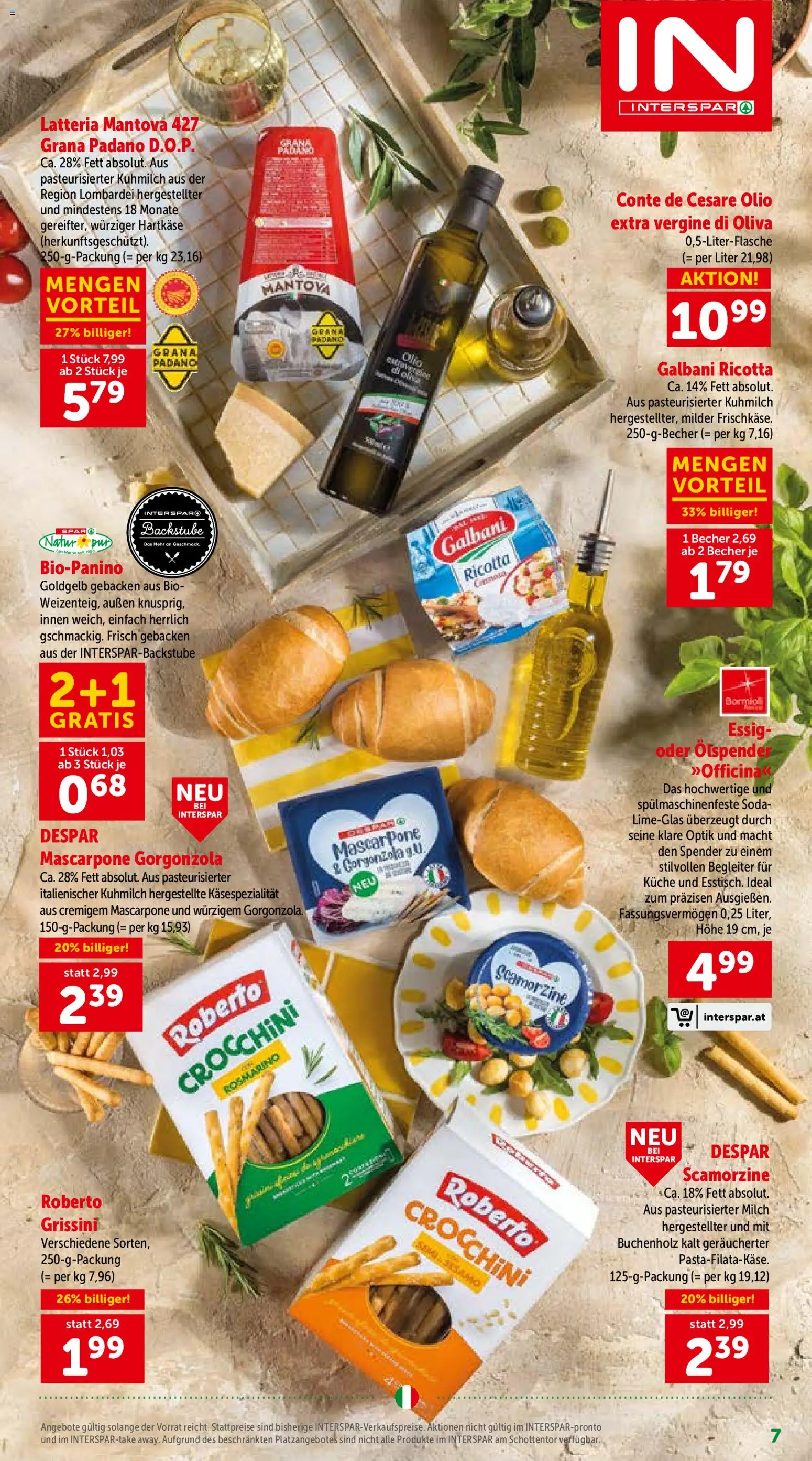 Interspar Italien gültig ab 01.07.2026 | Seite: 7 | Produkte: Milch