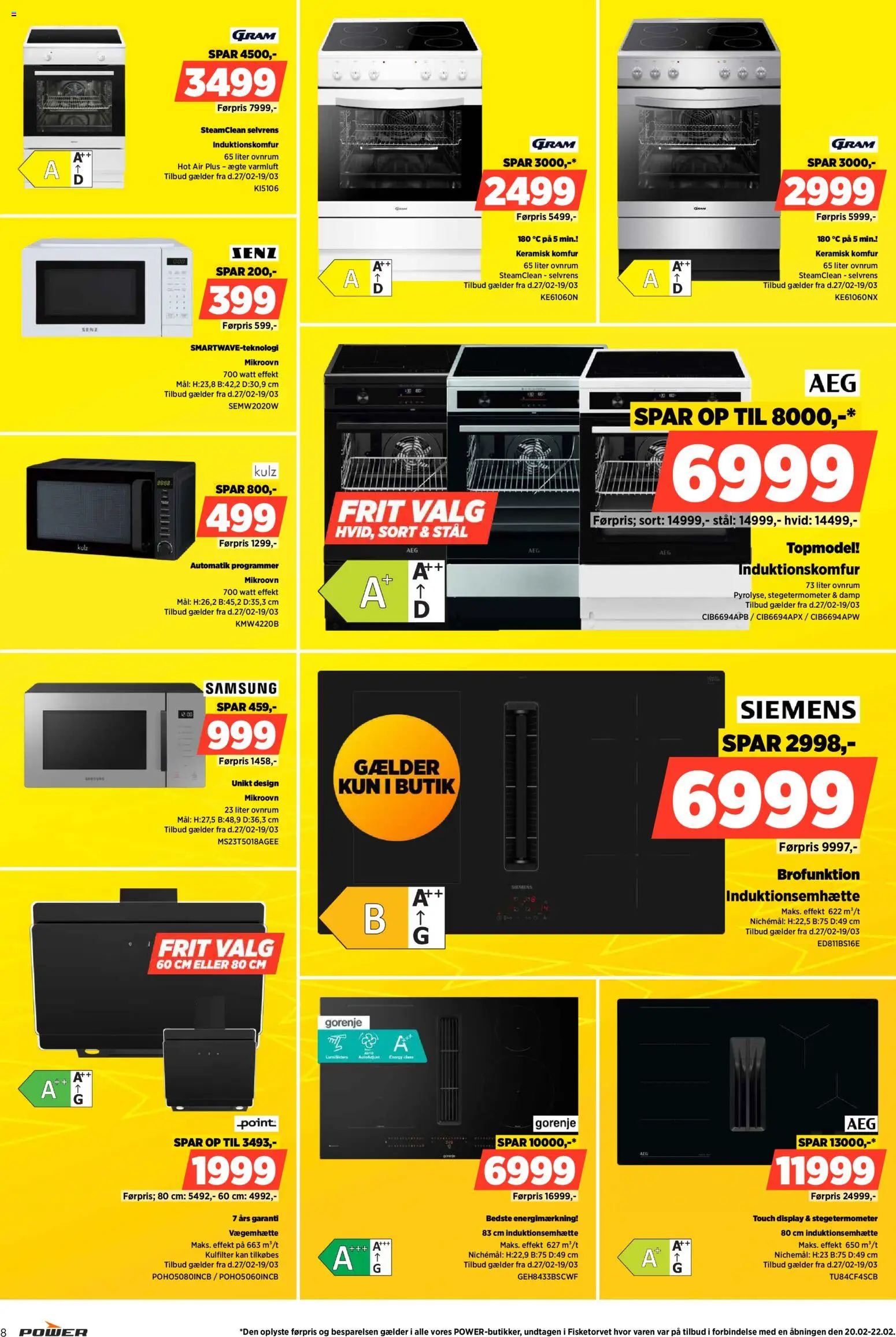 Power tilbudsavis – gyldig fra 13.03.2026 | Side: 8 | Produkter: Komfur