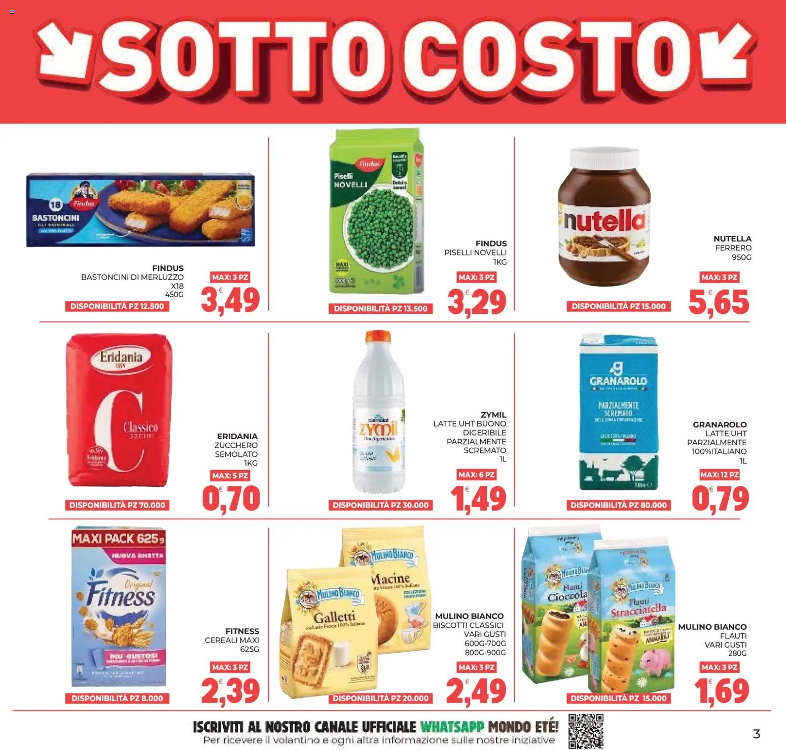 Volantino Eté del 13/10/2026 | Pagina: 3 | Prodotti: Merluzzo, Cereali, Zucchero, Nutella