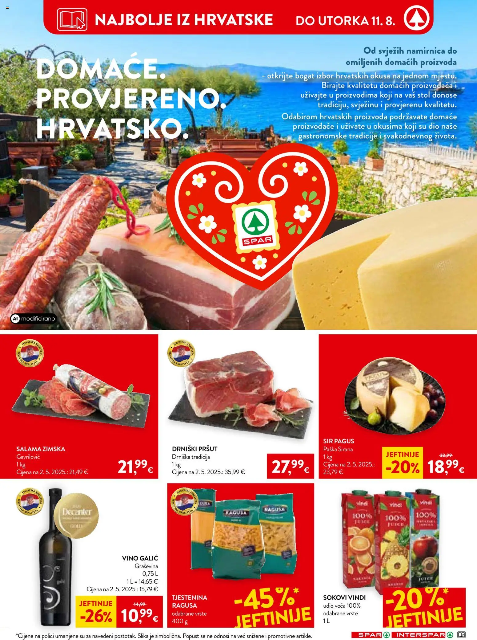 Spar katalog | vrijedi od 04.08.2026 | Stranica: 14 | Proizvodi: Stol, Salama, Vino, Pršut