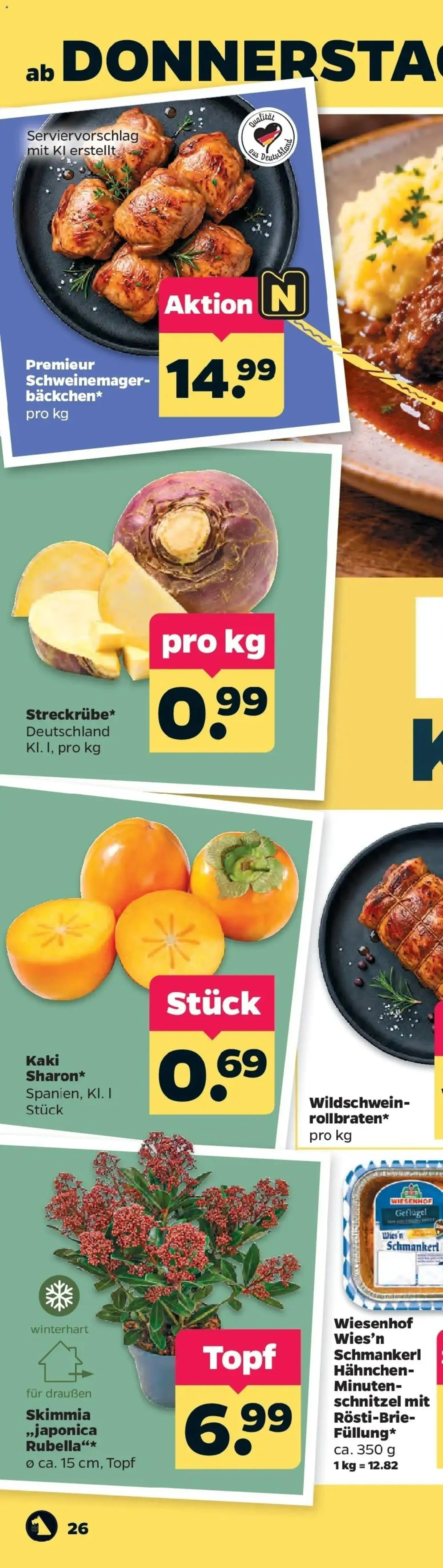 Netto Aktueller Prospekt ab 05.10.2026 → Angebote nächste Woche | Seite: 67 | Produkte: Hahnchen, Schnitzel, Kaki