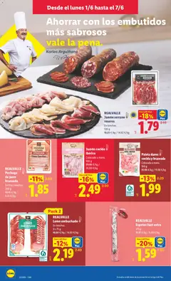 Vista previa Jamón cocido ibérico, Colocado a mano. 100 g válido desde el 01.06.2026 | Página: 12 | Productos: Jamón serrano, Jamón, Jamón cocido, Νυχτικό