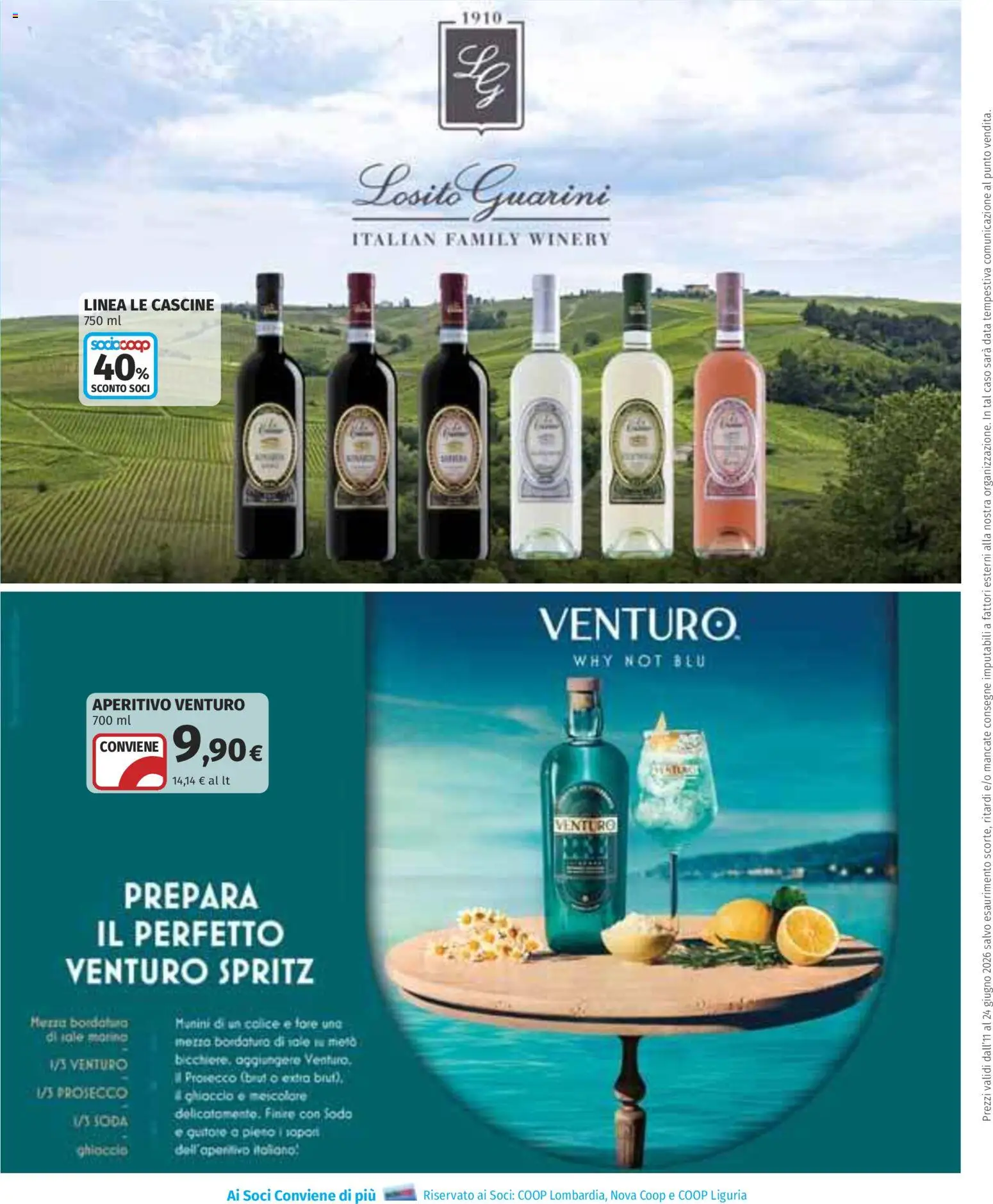 Volantino COOP del 11.06.2026 | Pagina: 40 | Prodotti: Prosecco, Sale, Aperitivo