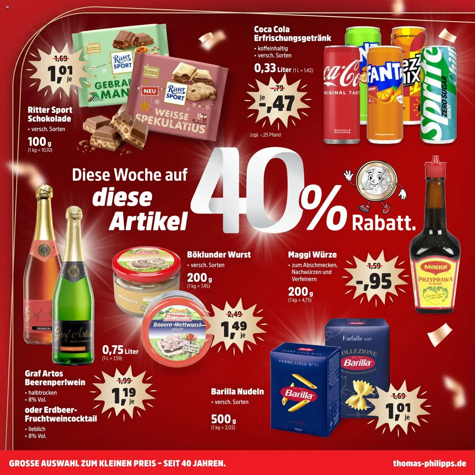 Thomas Philipps Prospekt – gültig ab 02.11.2026 | Seite: 3 | Produkte: Schokolade, Ritter sport, Wurst, Nudeln