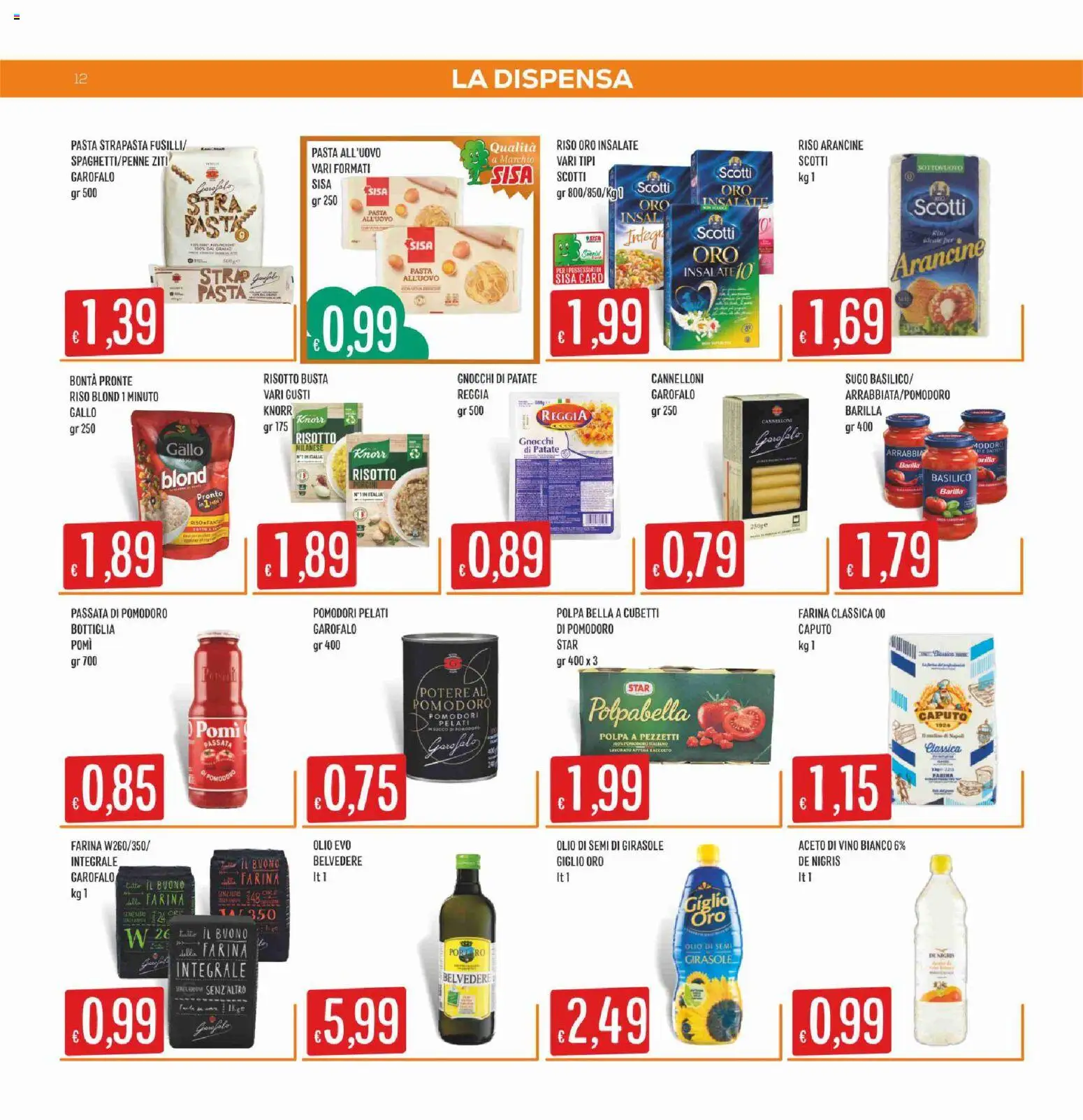 Volantino SISA del 03/09/2026 | Pagina: 12 | Prodotti: Patate, Vino, Aceto di vino, Basilico