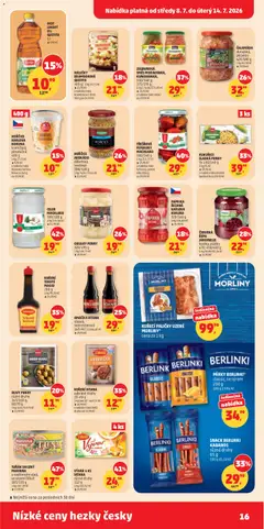 Náhled letáku PÁRKY BERLINKI classic, se sýrem, PÁRKY BERLINKI classic, se sýrem 250 g od 08.07.2026 | Strana: 16