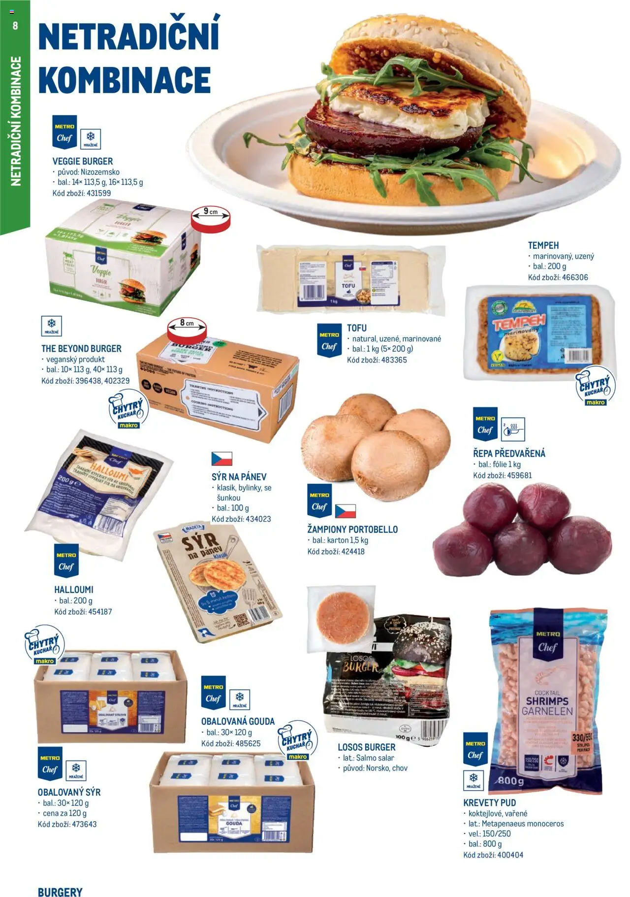 Makro leták - Burgery od 17.07.2025 | Strana: 8 | Produkty: Veggie, Tempeh, Žampiony, Sýr na pánev