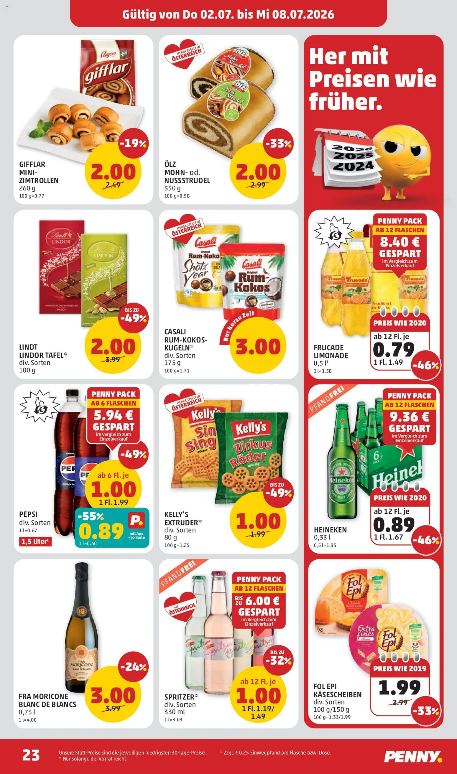 Penny Markt Flugblatt gültig ab 02.07.2026 | Seite: 23 | Produkte: Milch