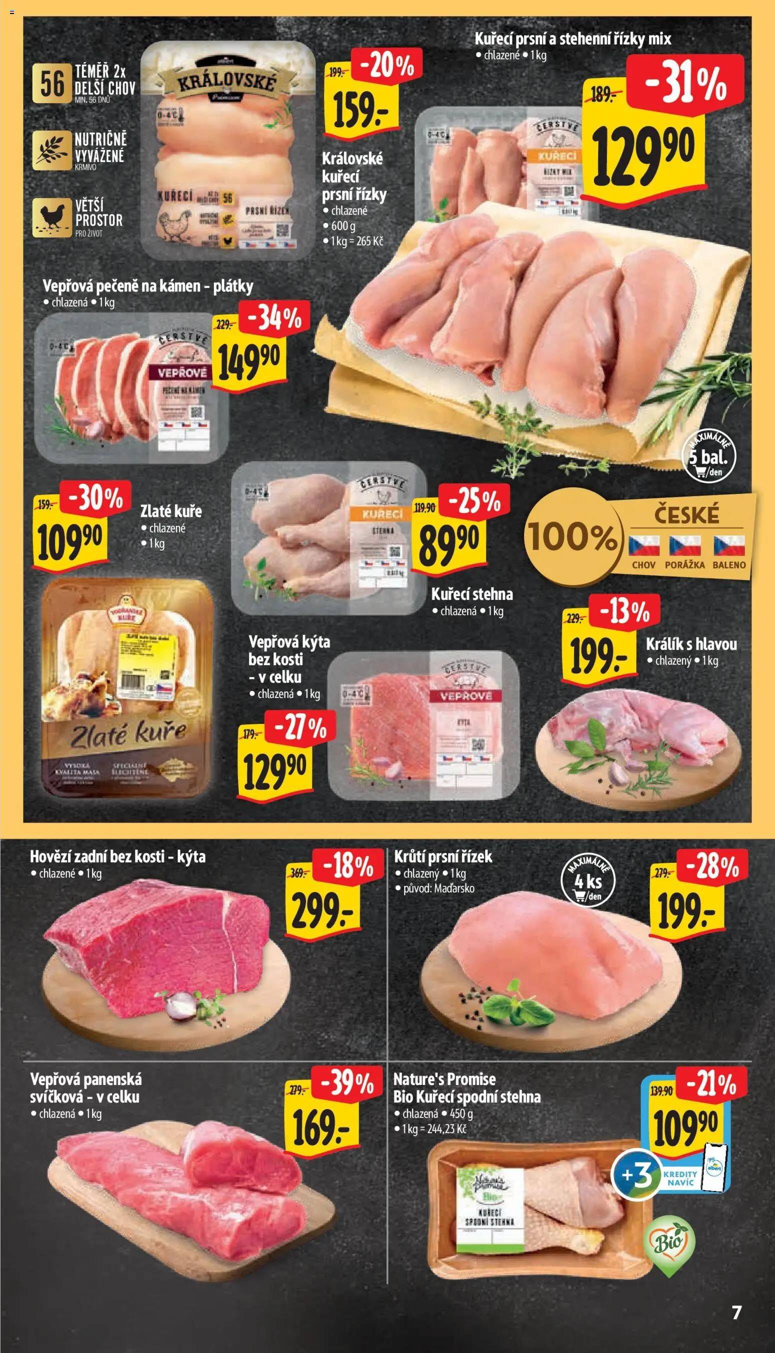 Albert leták - Supermarket od 10.06.2026 | Strana: 13 | Produkty: Hovězí, Kýta bez kosti, Zlaté kuře, Kýta