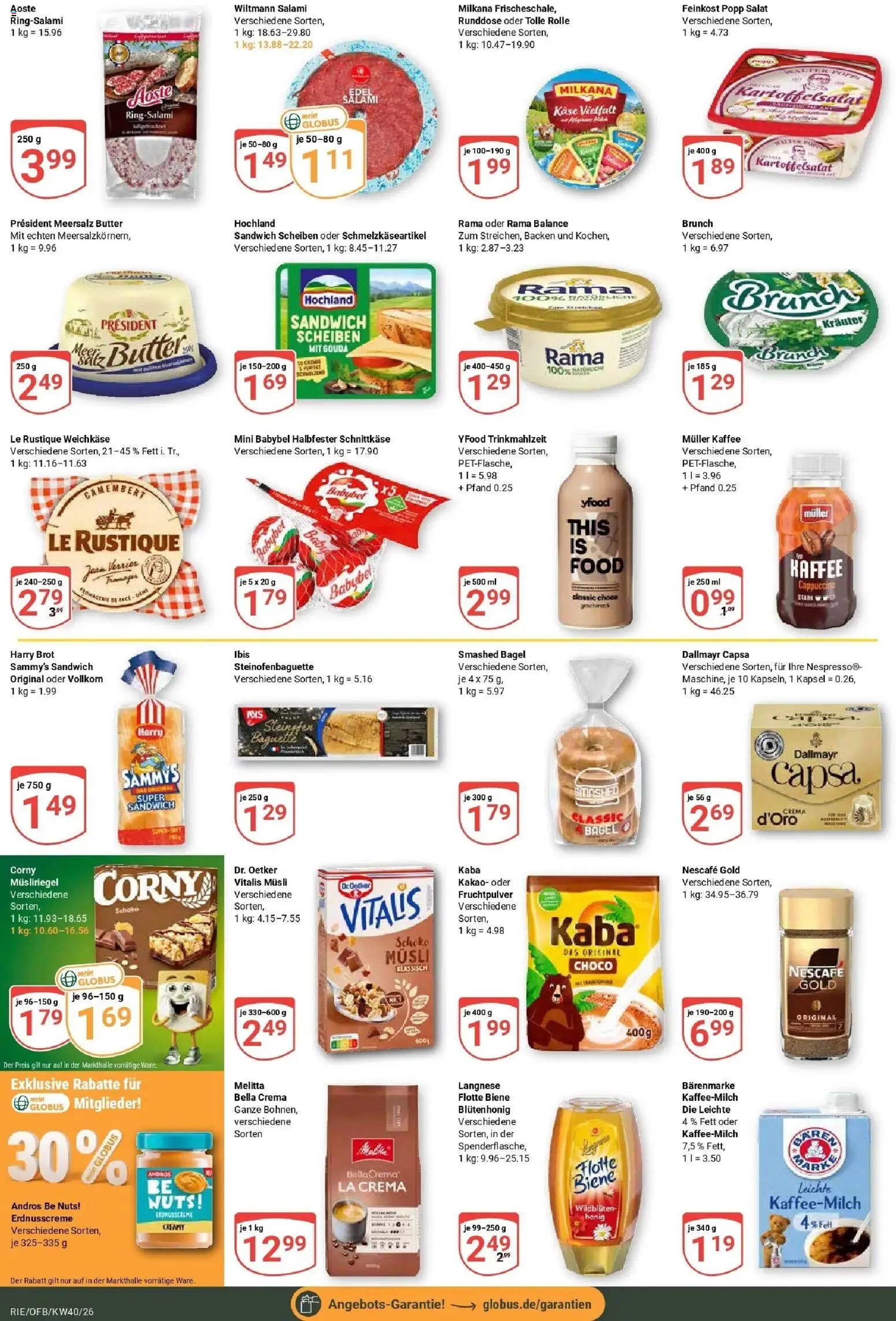 Globus Prospekt Bochum-Riemke (ab 28.09.2026) » Angebote online | Seite: 13 | Produkte: Musli, Langnese, Baguette, YFood