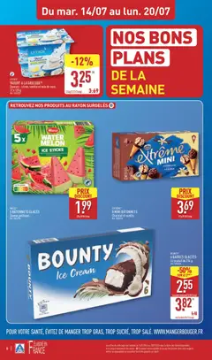 Aldi - Prévisualisation de YAOURT À LA GRECQUE, Yaourt à la grecque. Saveurs : citron, vanille et noix de coco. 12 x 125 g. valide à partir de 14/07/2026 | Page: 10
