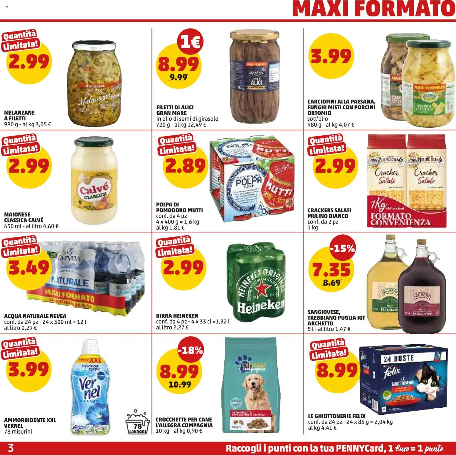 Volantino PENNY del 27/08/2026 | Pagina: 3 | Prodotti: Acqua, Funghi, Crocchette, Heineken
