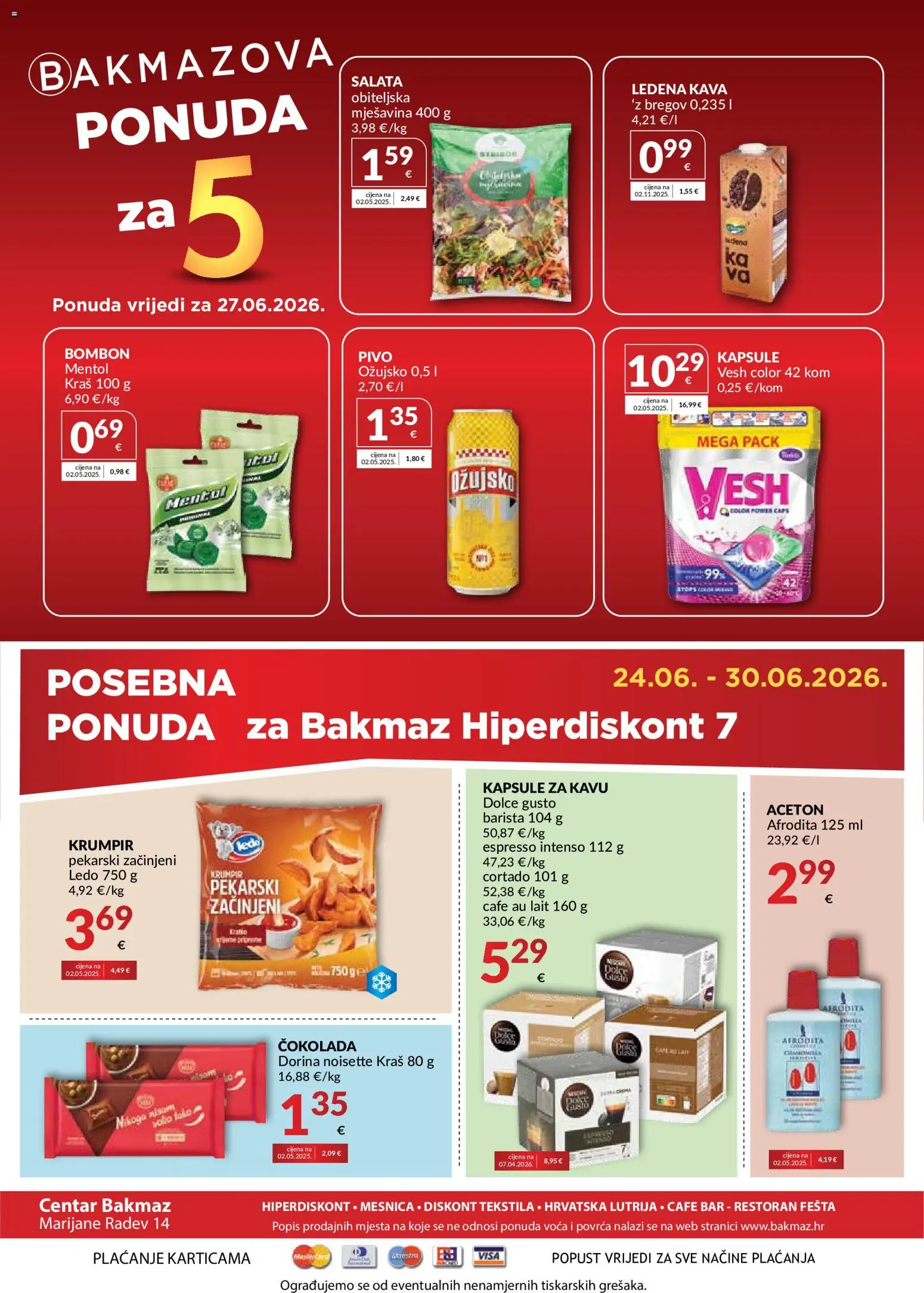 Bakmaz katalog | vrijedi od 24.06.2026 | Stranica: 8 | Proizvodi: Dolce Gusto, Salata, Ledena kava, Krumpir