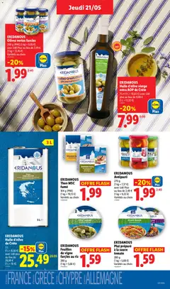 LIDL - Prévisualisation de ERIDANOUS Huile d'olive vierge extra AOP de Crète, 75 cl valide à partir de 21.05.2026 | Page: 15