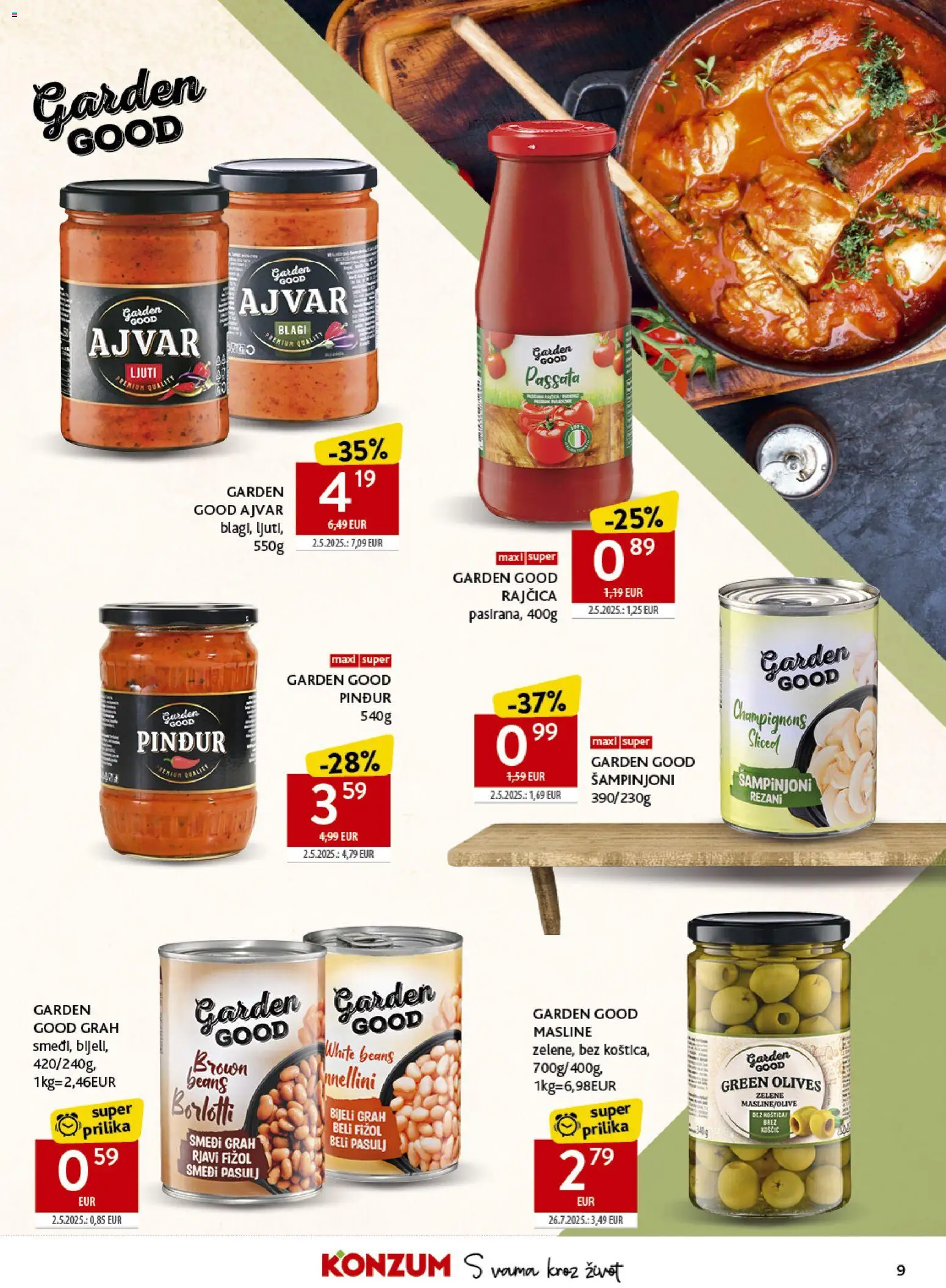 Konzum HR akciós ujság - amely érvényes a következő dátumtól: 2026.10.21. | Oldal: 9 | Termékek: Ajvár