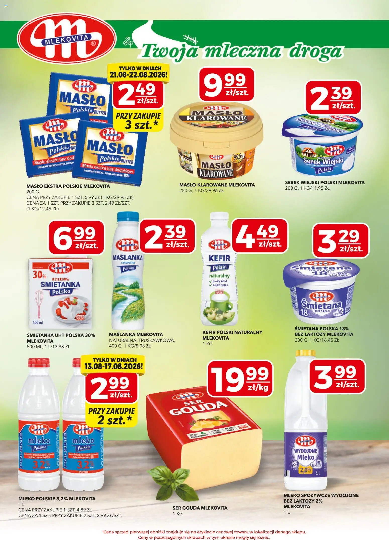 Top Market gazetka od 13.08.2026 | Strona: 3 | Produkty: Kefir, Maślanka, Serek wiejski, Śmietana