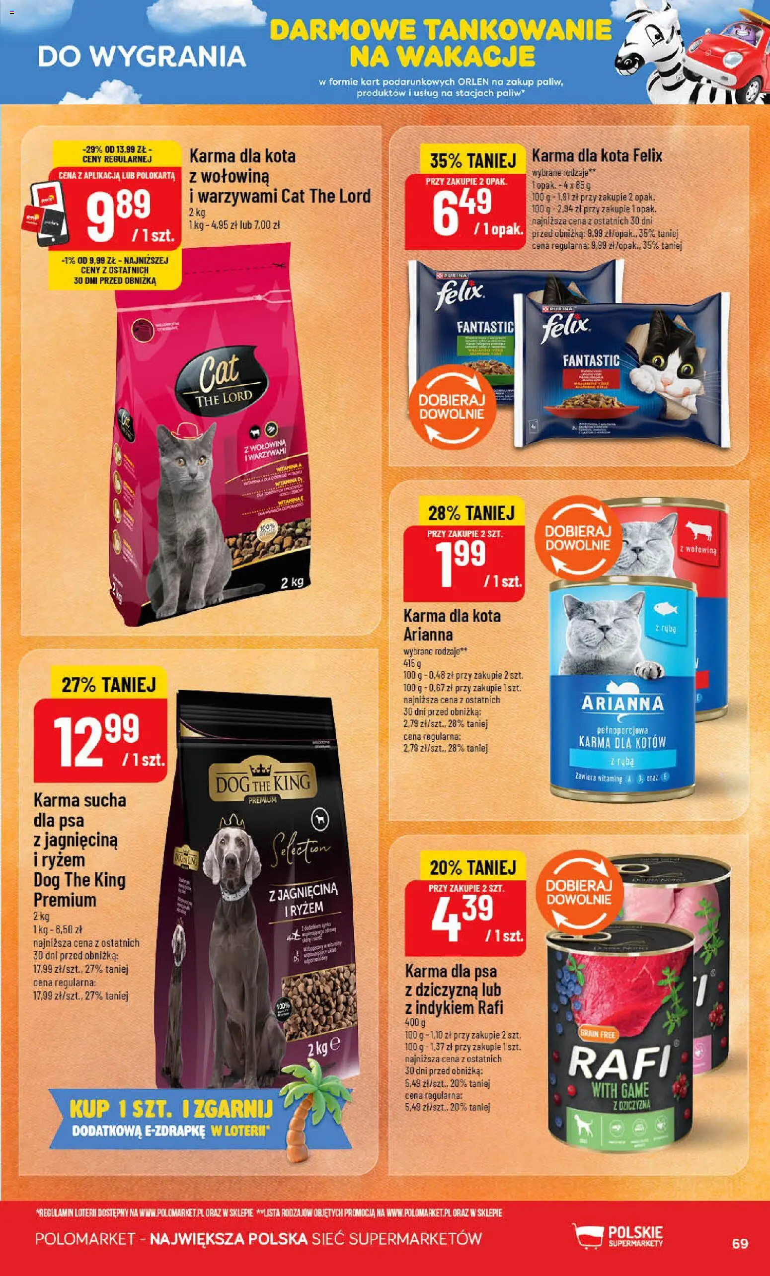 POLOmarket gazetka od 08.07.2026 | Strona: 69 | Produkty: Jagnięcina, Karma dla kotów, Wołowina, Ryba