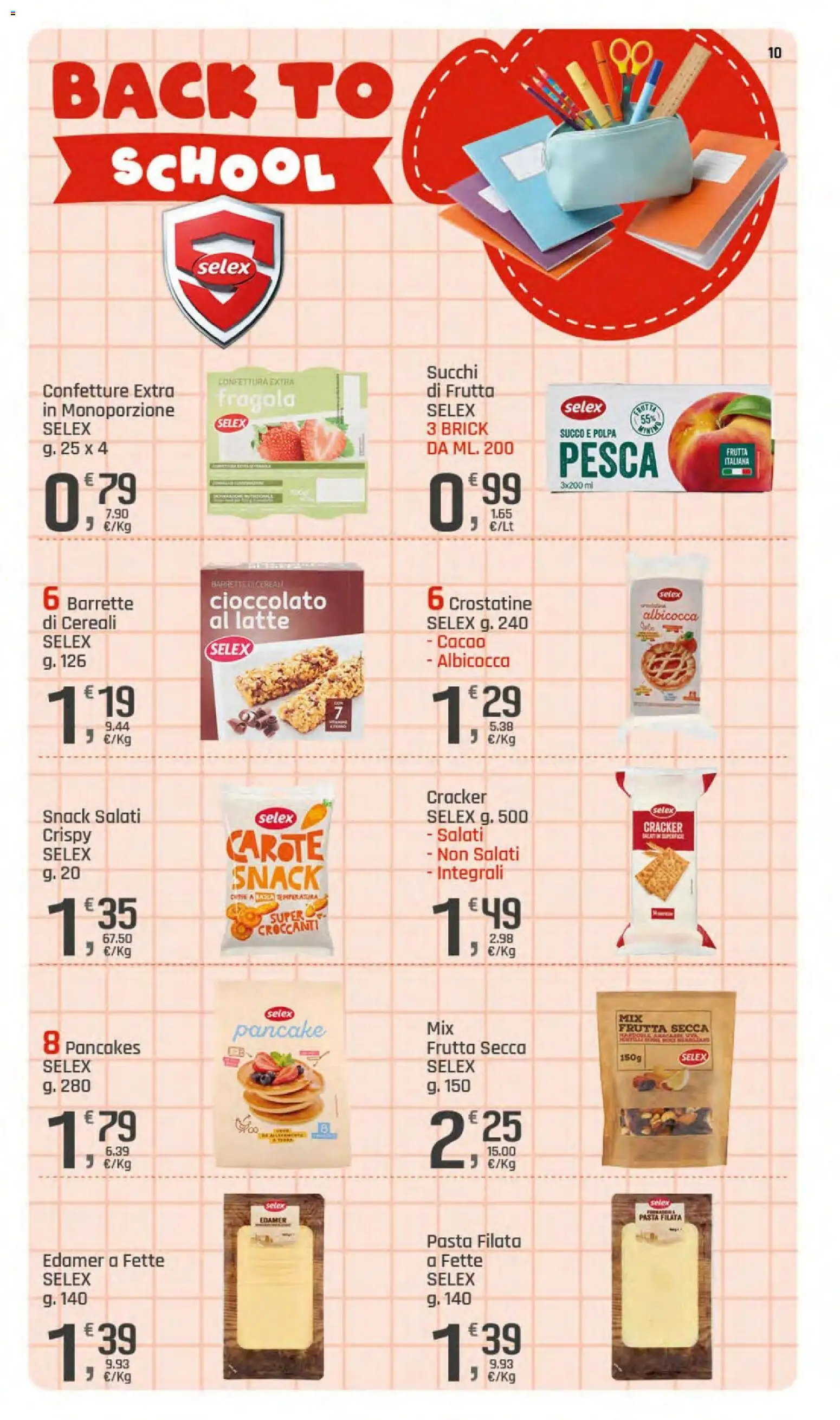 Volantino DOK del 11/09/2026 | Pagina: 10 | Prodotti: Cereali, Frutta, Latte, Pesca