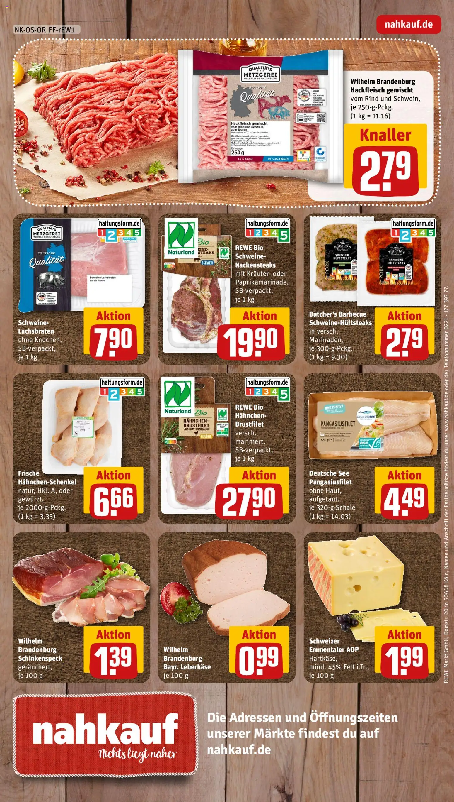 Nahkauf Prospekt – gültig ab 01.06.2026 | Seite: 12 | Produkte: Nackensteaks, Hahnchen, Hahnchenschenkel, Hackfleisch